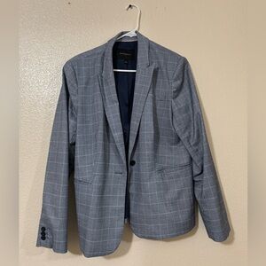 Banana Republic blue Gray Plaid Blazer